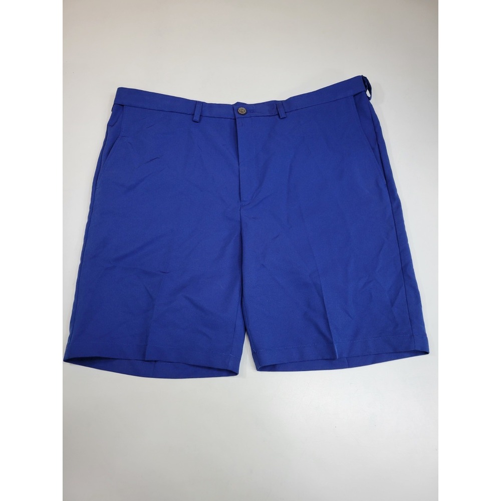 Haggar Men's Blue Dress Shorts Size 42‎ Flat Front Casual Golf Performance